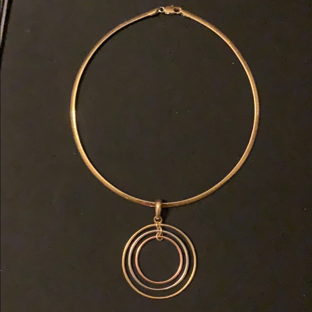 4/$20 Reversible Gold Silver Necklace with slide